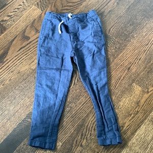 Janie & Jack blue linen pants